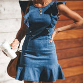 Summer Denim Dress Women High Waist Casual Jeans Bodycon DressWomen's Summer Denim Dress Women High Waist Casual Jeans Bodycon Dress
